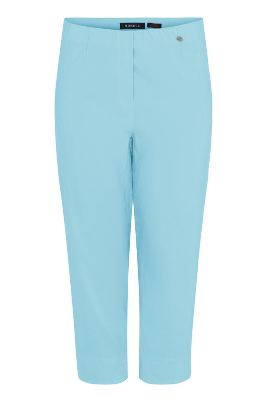 Robell Marie 07 Capri Trousers Pale Blue 51576-5499-612