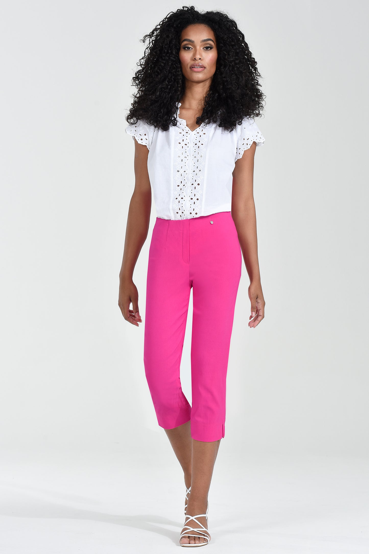 Robell Marie 07 Capri Trousers Cabaret Pink 51599-5499-433