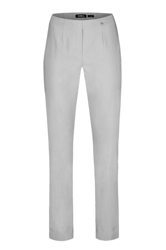 Robell Marie Full Length Trousers Light Grey 51412-5499-92