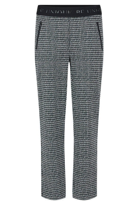 Robell Nelly Check Print Trousers 53446-55184-99