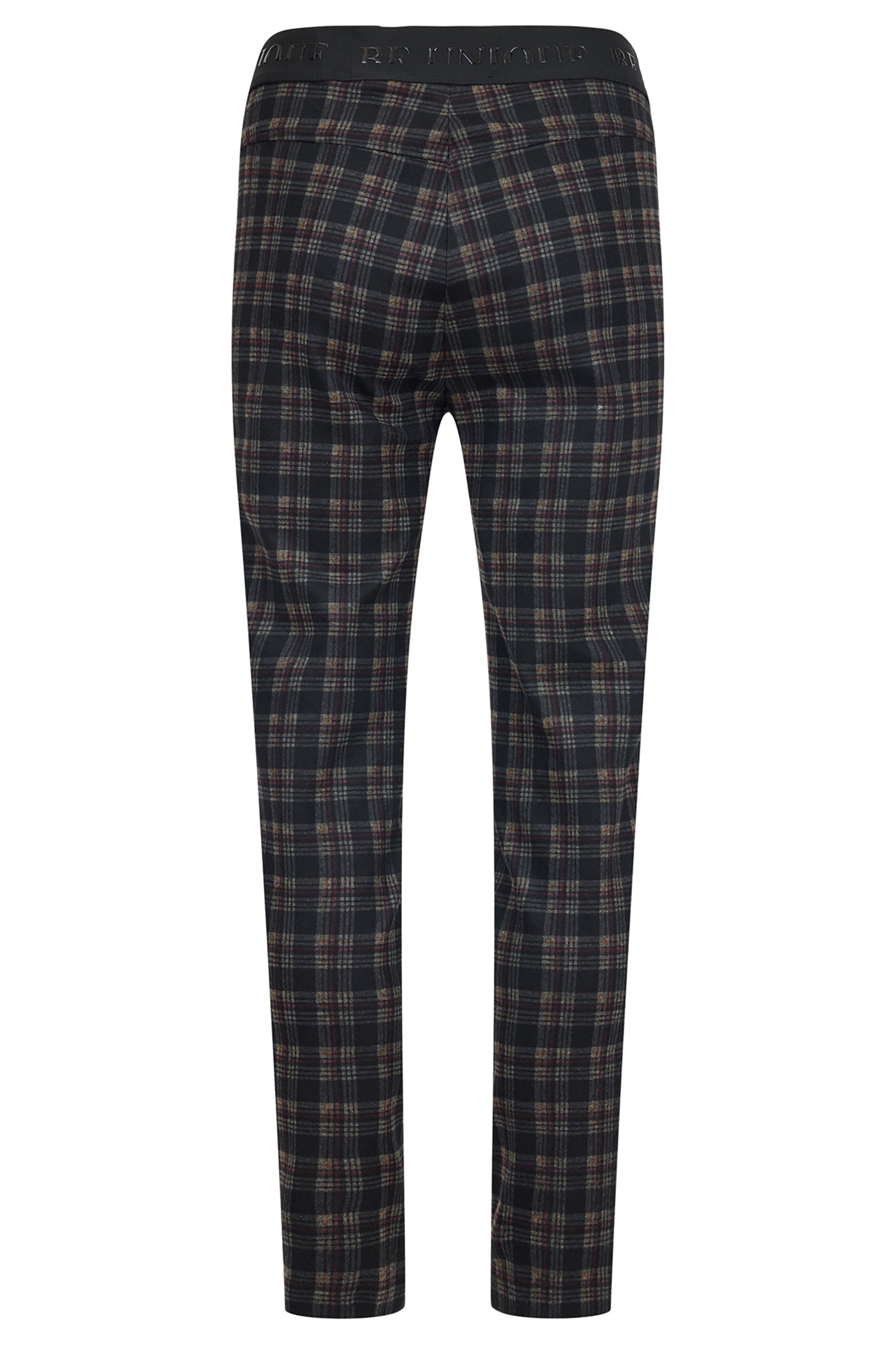 Robell Check Slim Fit Nelly Trousers Black 53446-55014-90