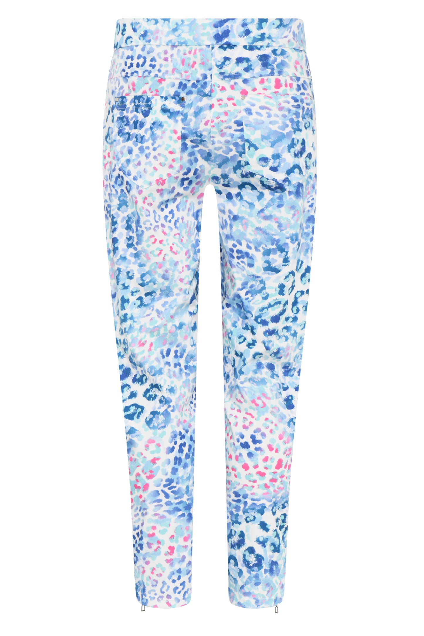 Robell Nena 09 Animal Print Trousers Sea Blue 52502-54749-62