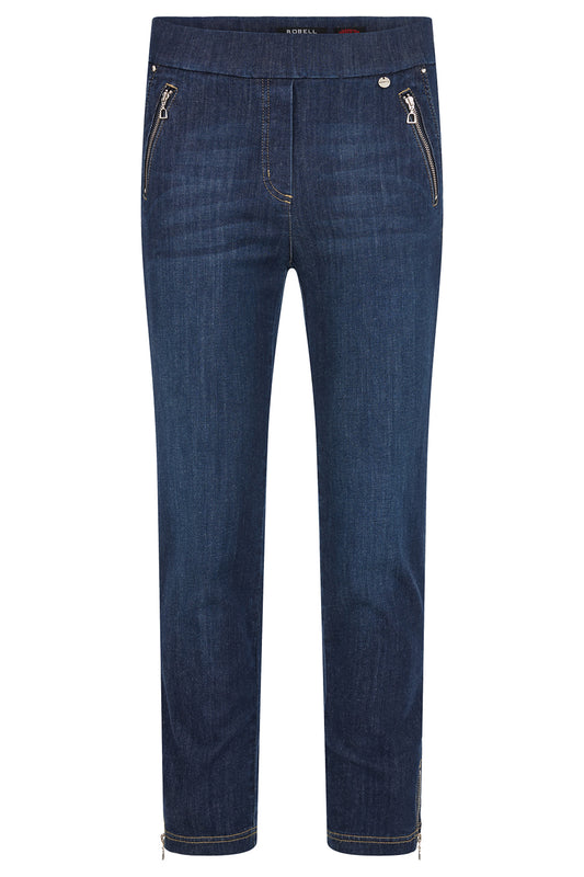 Robell Nena 09 Crop Skinny Fit Jeans Navy 52489-5448-69
