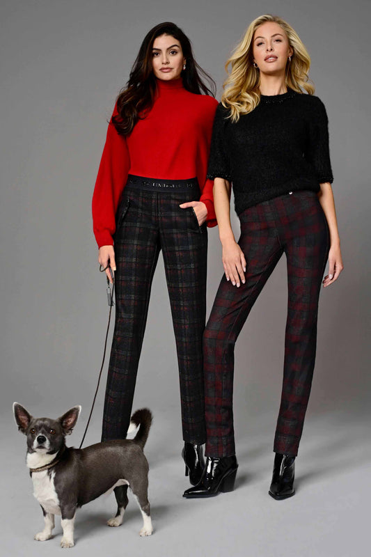 Robell Rose Print Trousers 52625-55195-40