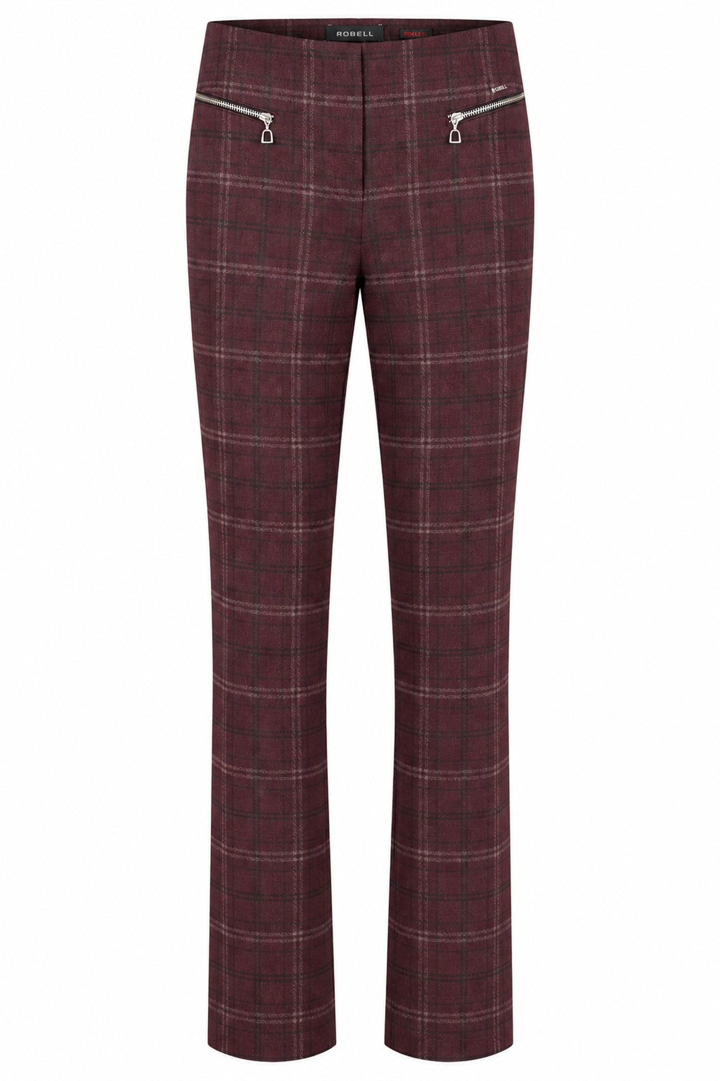 Robell Mimi Red Print Trousers 52499-55228-40