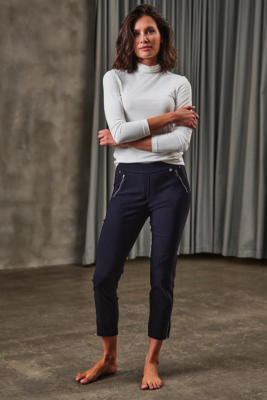 Robell Nena 09 Trousers Navy 52490-5499-69
