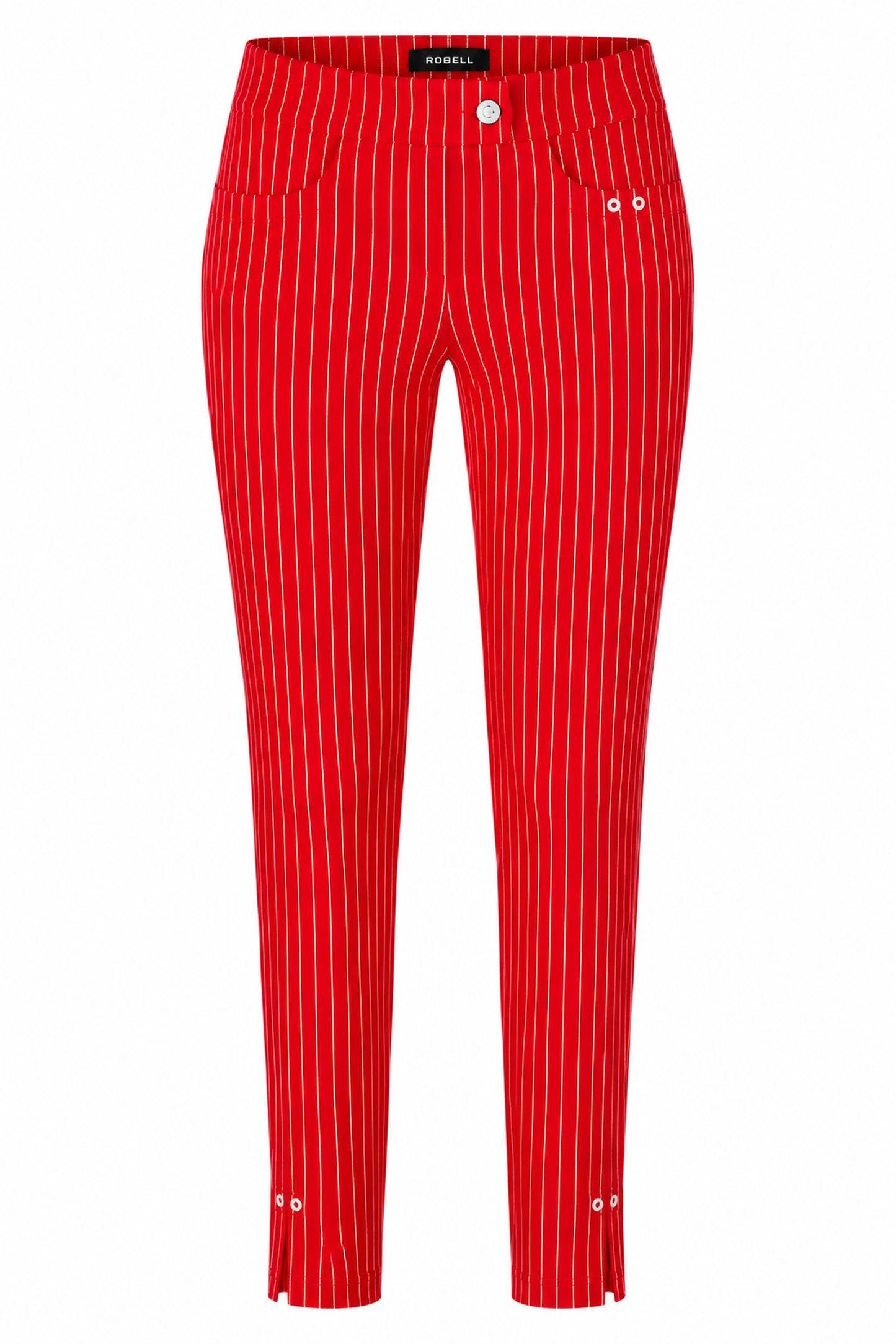 Robell Bella 09 Cropped Trouser Red/White 52483-54567-41