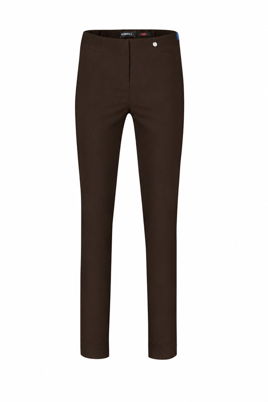 Robell Rose Full Length Trousers Dark Brown 51673-5499-39