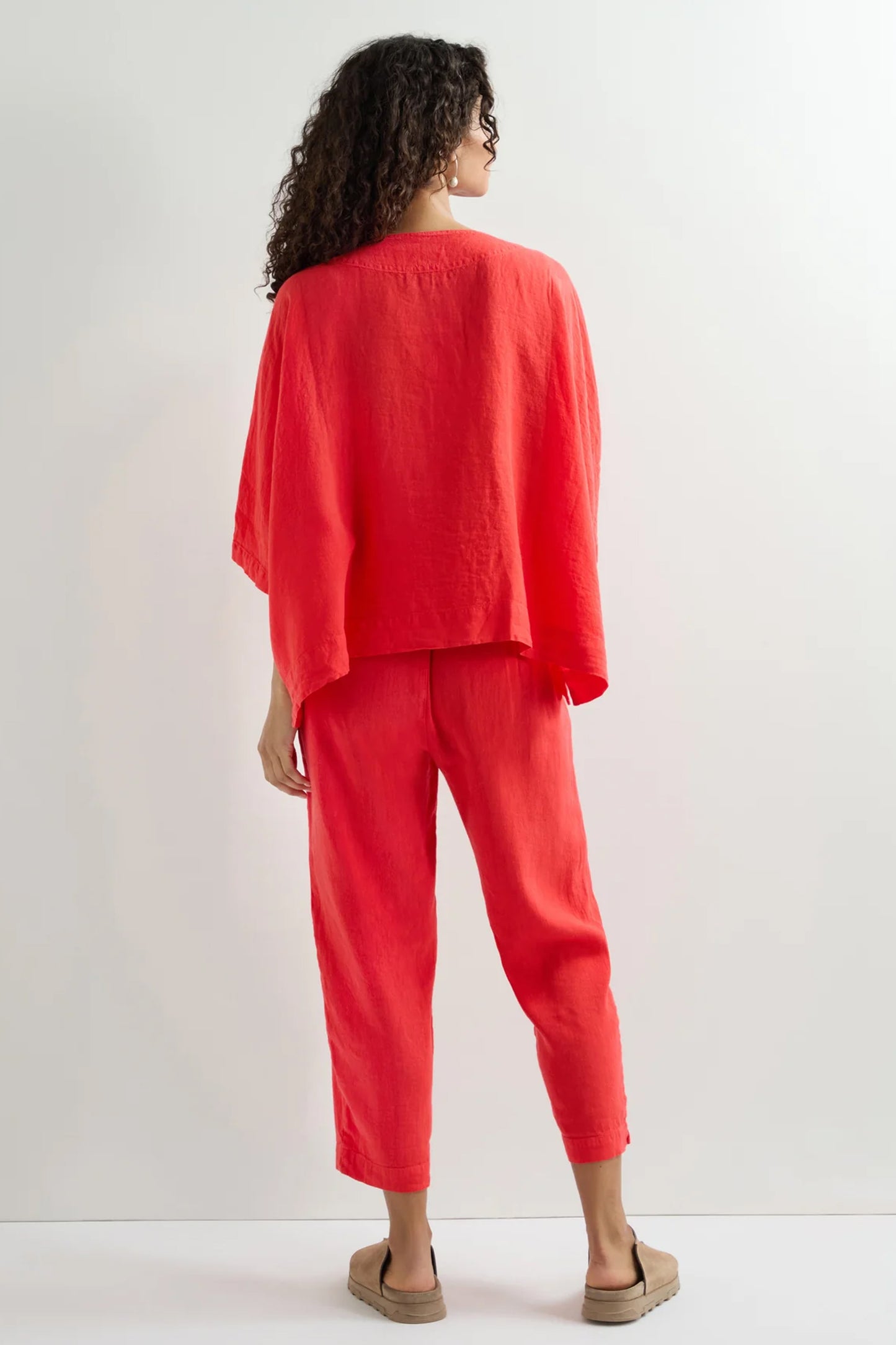 Sahara Organza Linen Relaxed Jacket Scarlet LAJ6208-OL