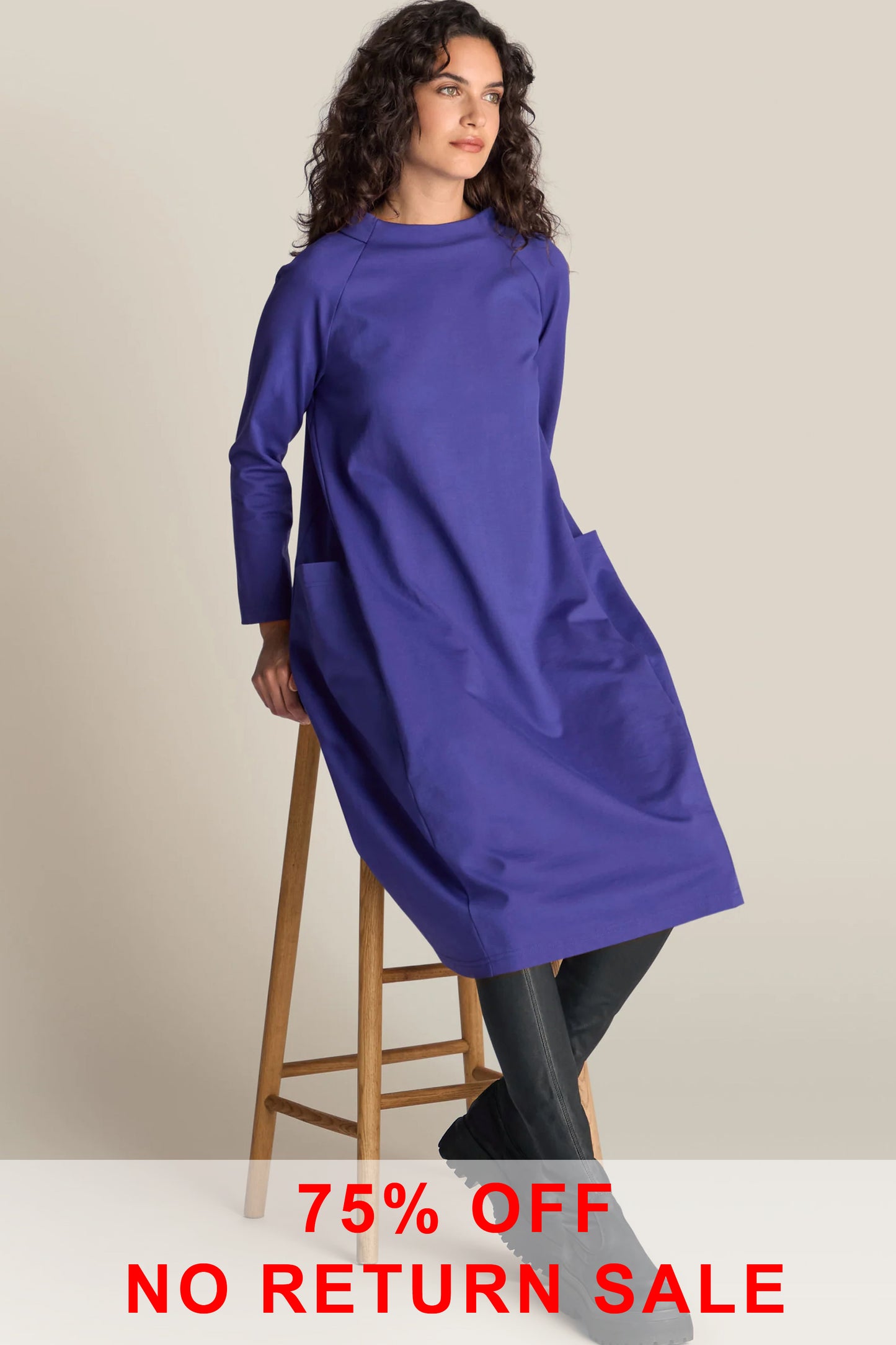 Sahara Ponte Pocket Dress Lupin SPD5967-NLWP