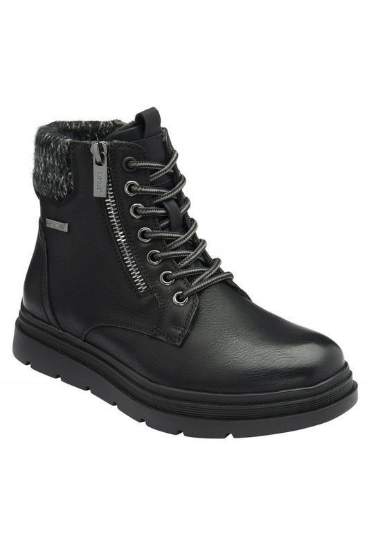 Lotus Matt Saundra Waterproof Ankle Boots Black