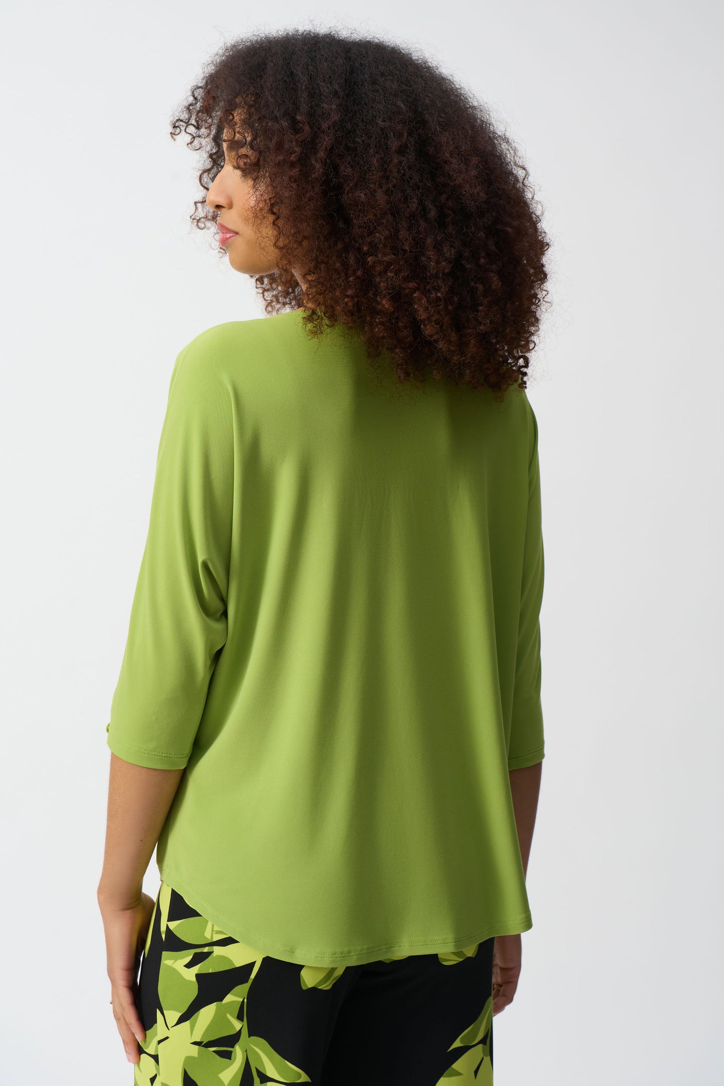 Joseph Ribkoff Silky Knit Boxy Top Greenery 251063-4280