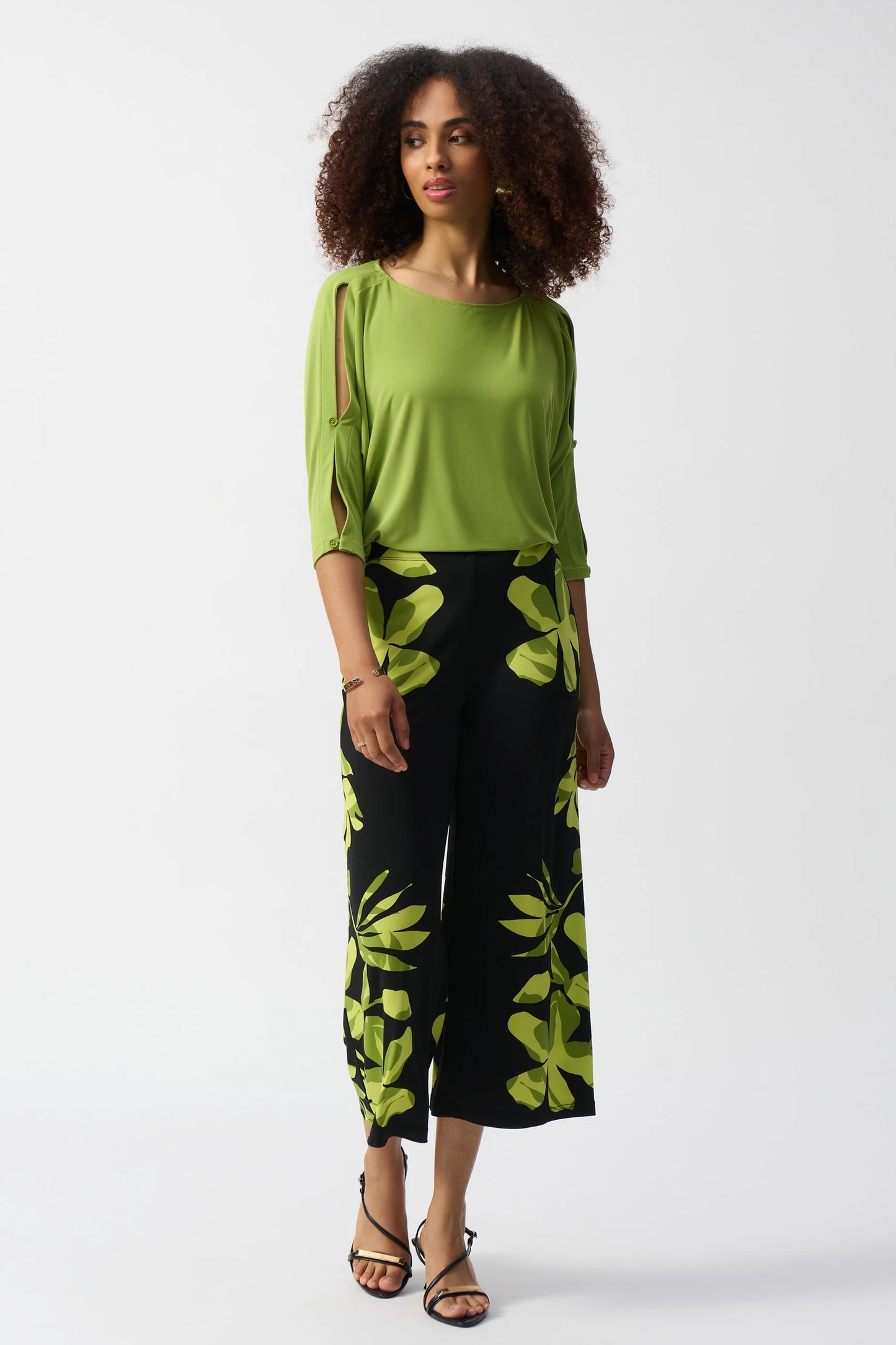Joseph Ribkoff Silky Knit Boxy Top Greenery 251063-4280