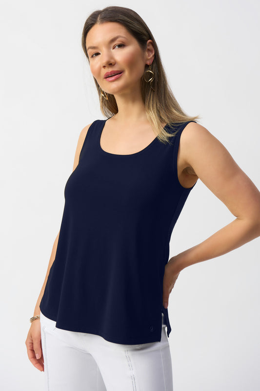 Joseph Ribkoff Silky Knit Scoop Neck Camisole Midnight Blue 251970-2166