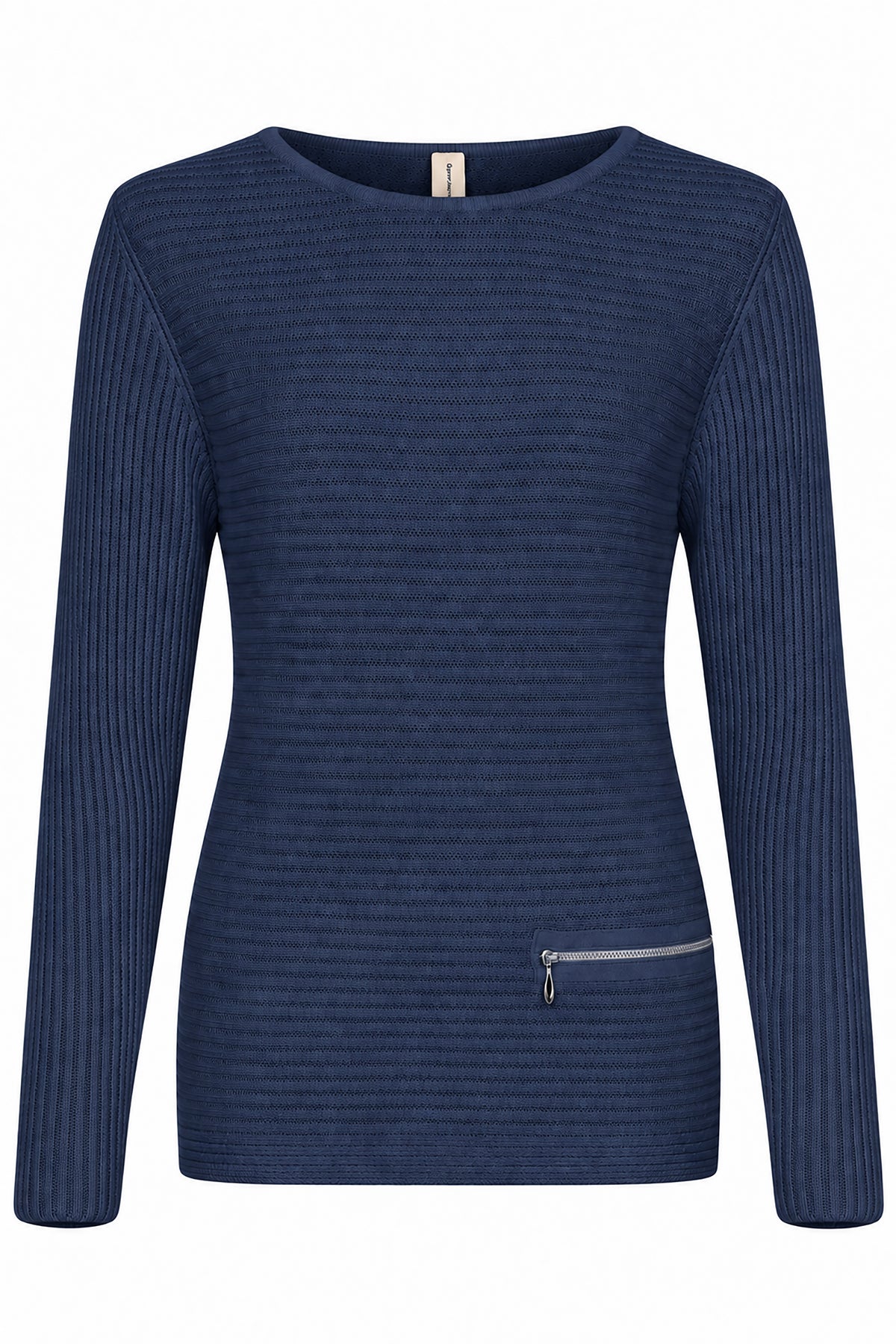 Skovhuus Organic Cotton Zip Detail Sweater Jeans Blue 5353-2066
