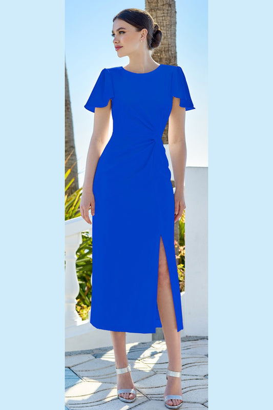 Sonia Pena Fitted Dress Royal Blue 1260034