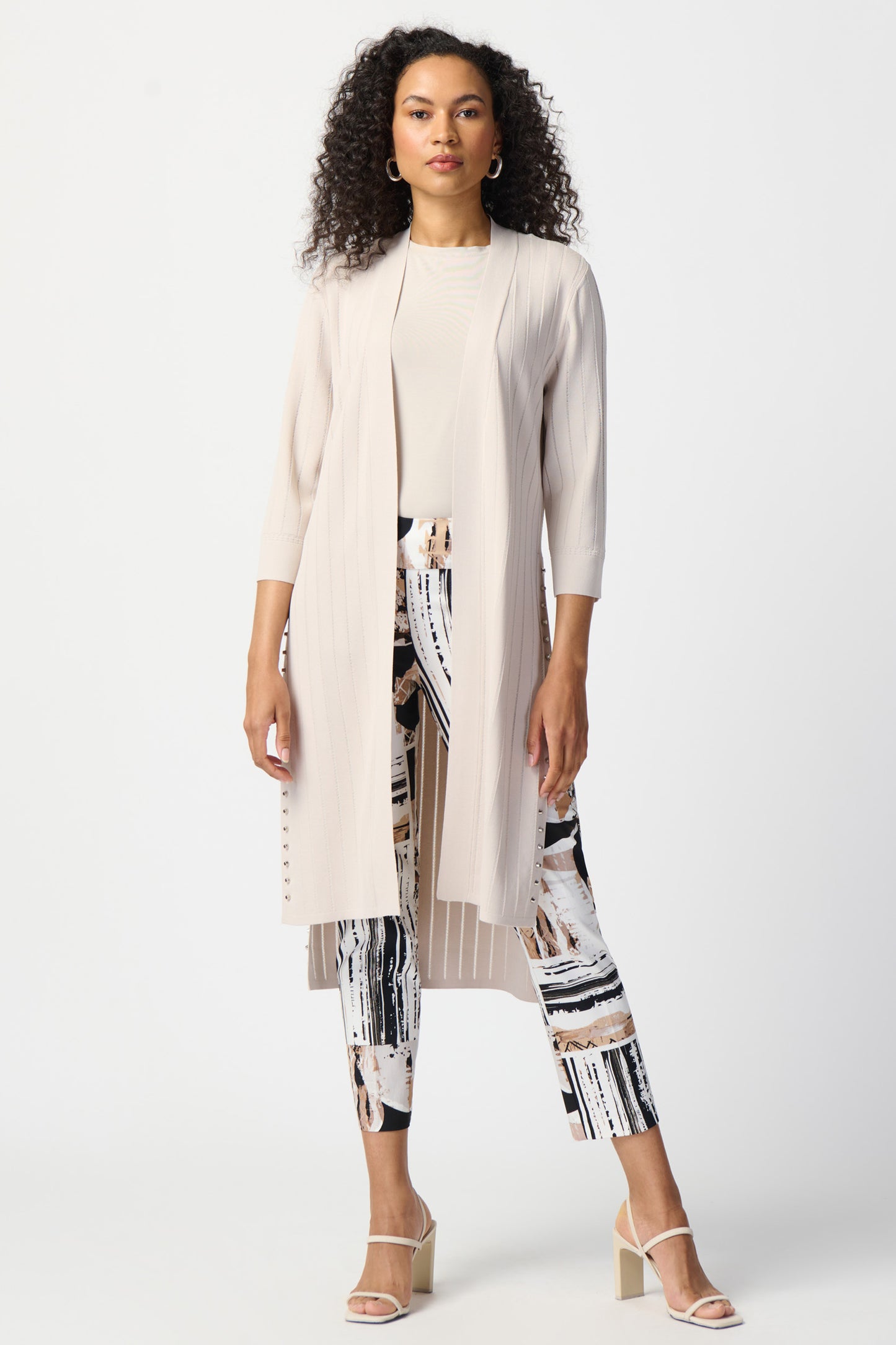 Joseph Ribkoff Studded Longline Cardigan Moonstone 222929-3854