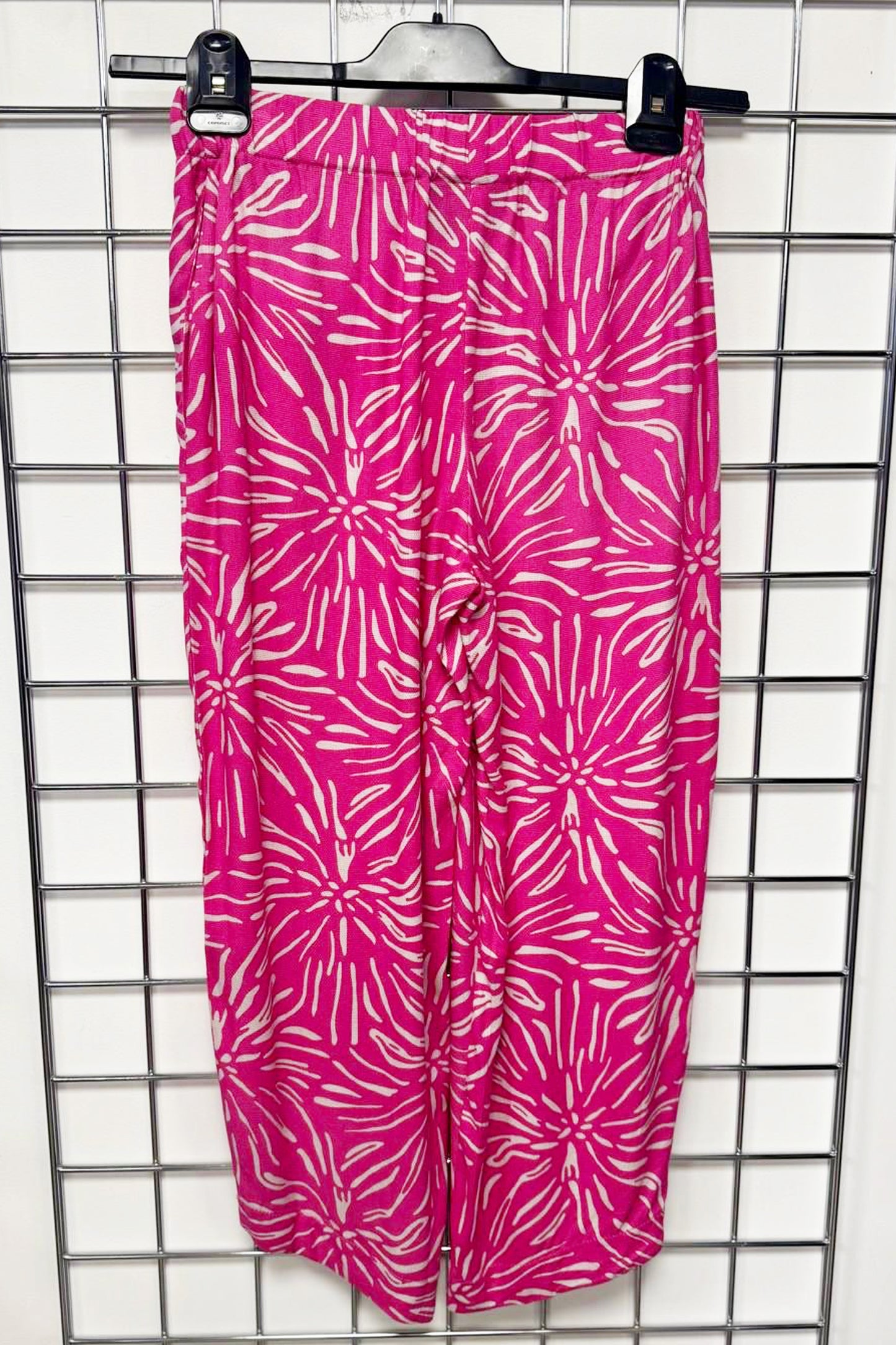 Tara Vao Lauren Printed 7/8th Trousers Pink/White 4527