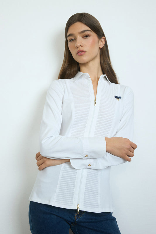 Tinta Amaia Bow Detail Cotton Shirt White