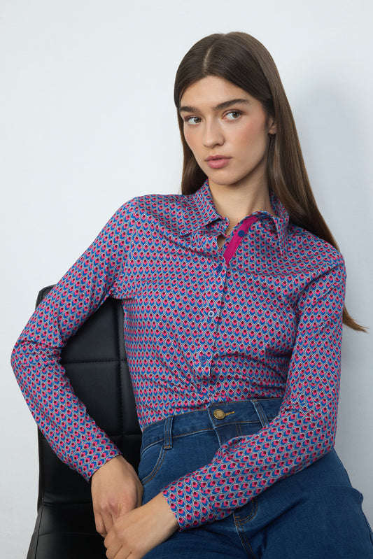 Tinta Retro Geometric Print Shirt Multi Sucro
