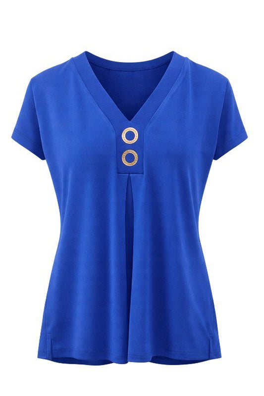 Tinta Ring Detail Top Blue Sae