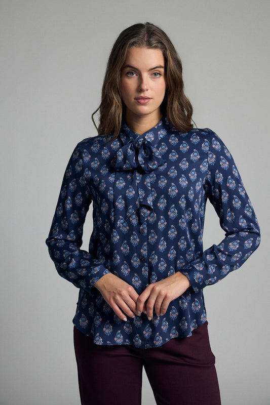 Tinta Geometric Volterra Shirt Navy