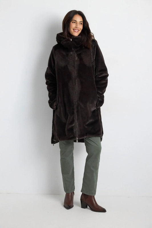 Tinta Elessa Reversible Padded Jacket Chocolate