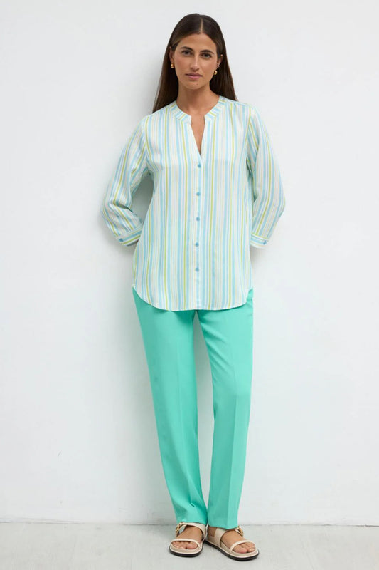 Tinta Gure Vertical Stripe Shirt Lime Gure
