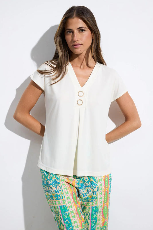 Tinta Ring Detail Top Cream Sae