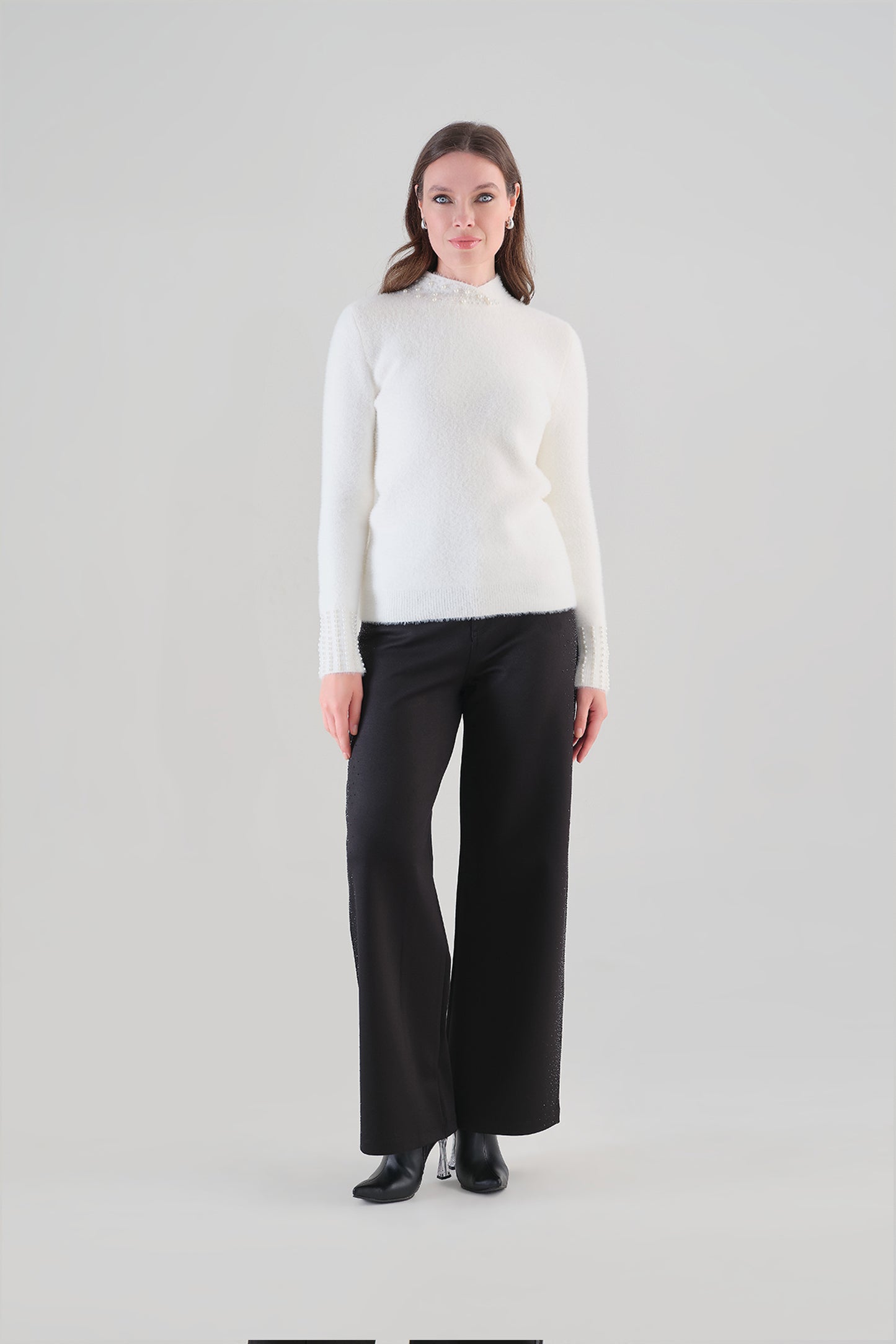 Tricotto Knit Sweater in Winter White 96219