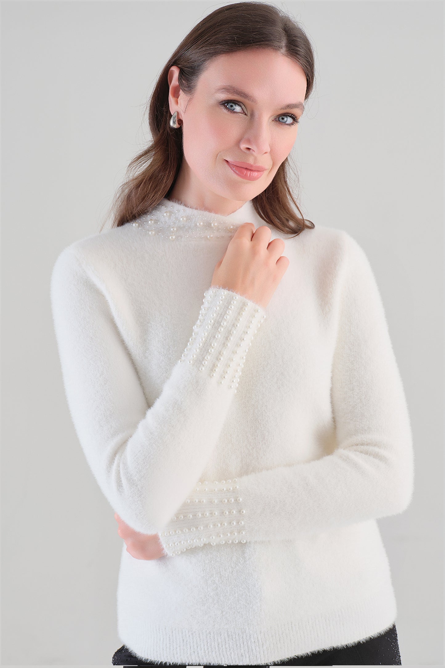 Tricotto Knit Sweater in Winter White 96219