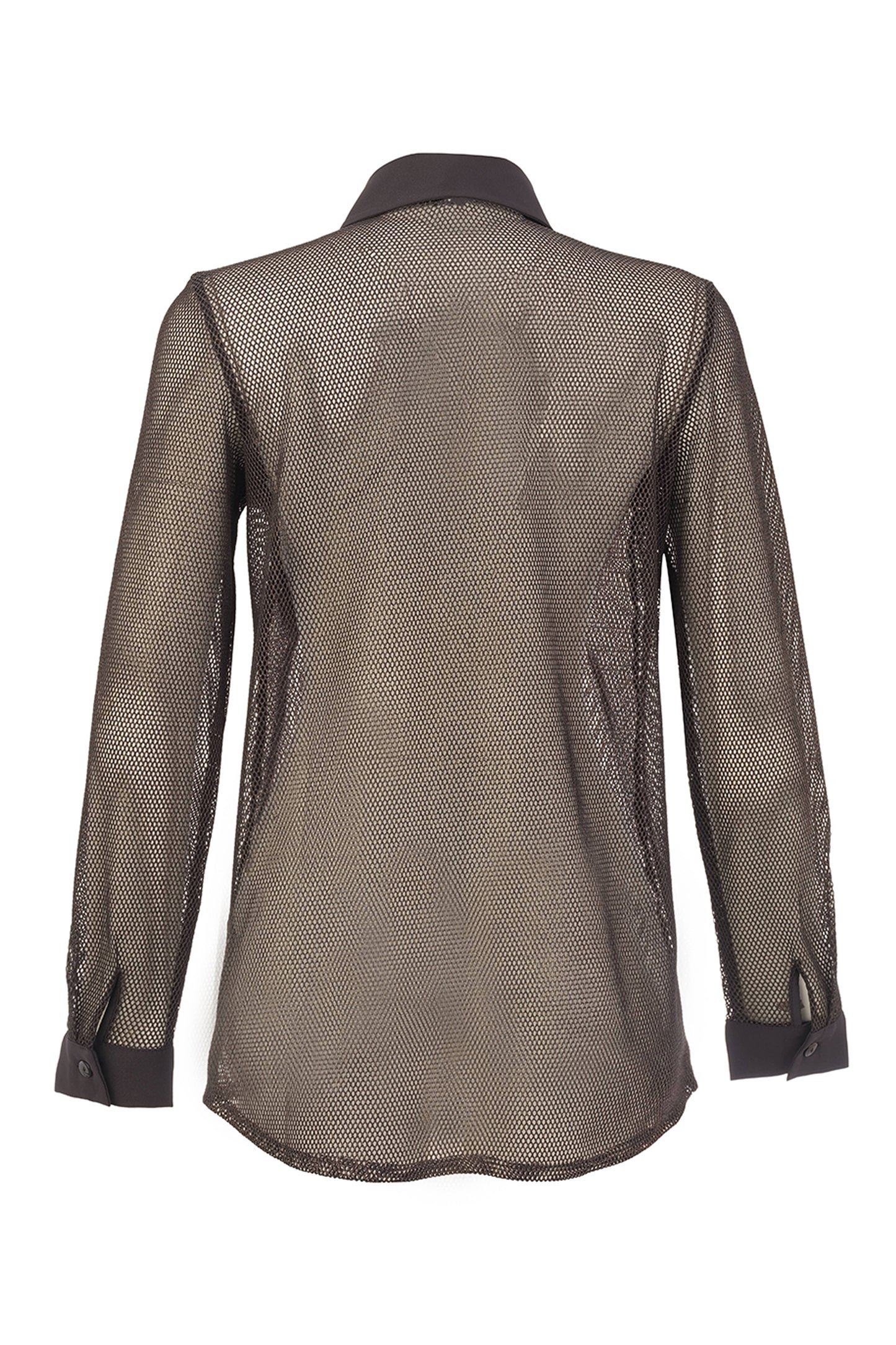 Tricotto Shirt Mesh Detail Shirt Black 56143