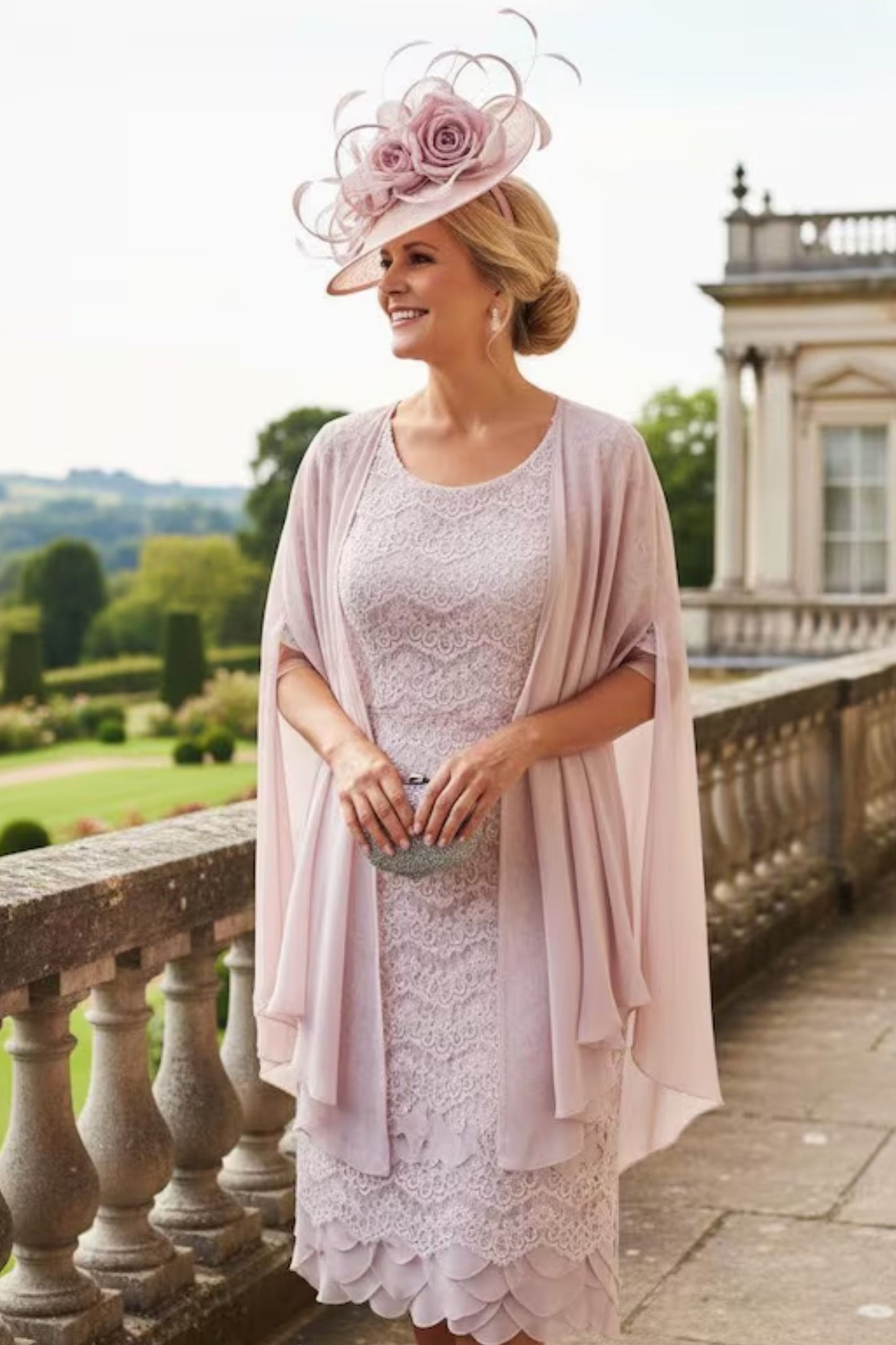 Condici Scalloped Lace Layered Two Piece Provence Rose 71125