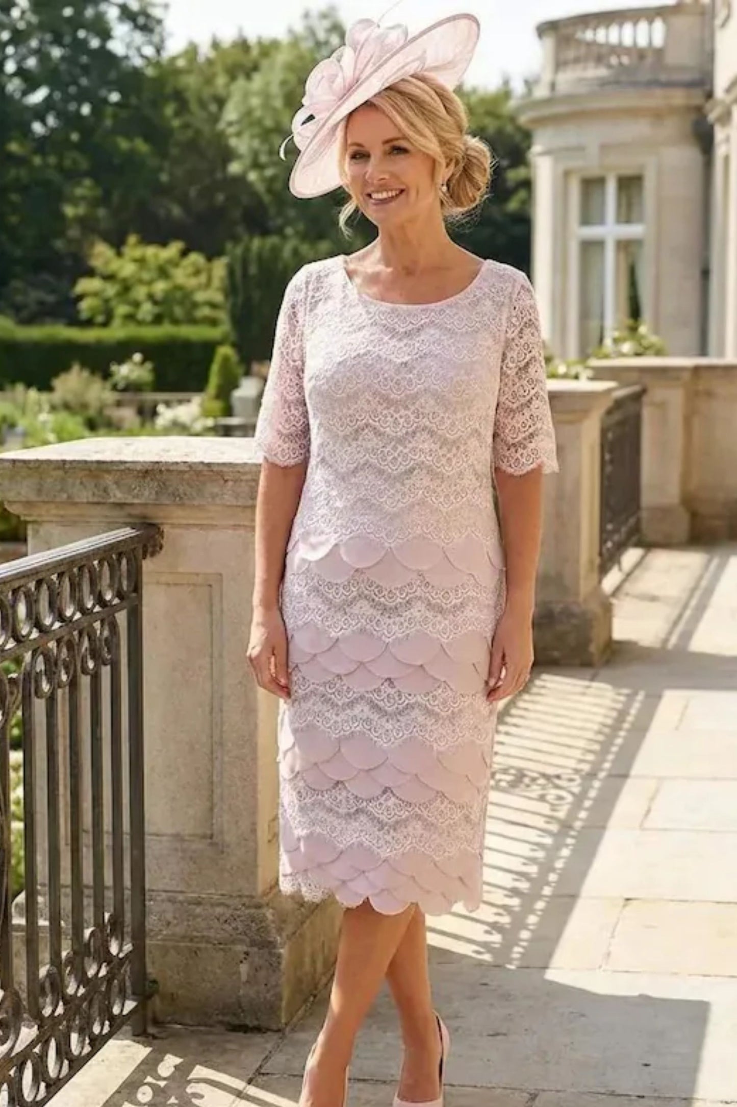 Condici Scalloped Lace Layered Two Piece Provence Rose 71125