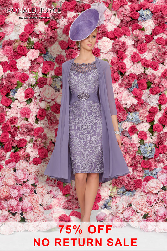 Veni Infantino Lace Detail Dress & Jacket Thistle 991252