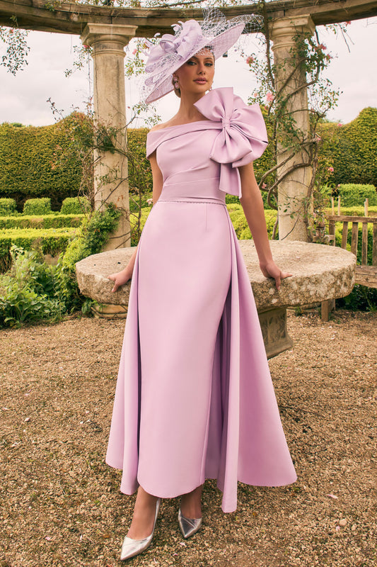 Veni Infantino Crepe Bow Detail Dress Lilac 992731