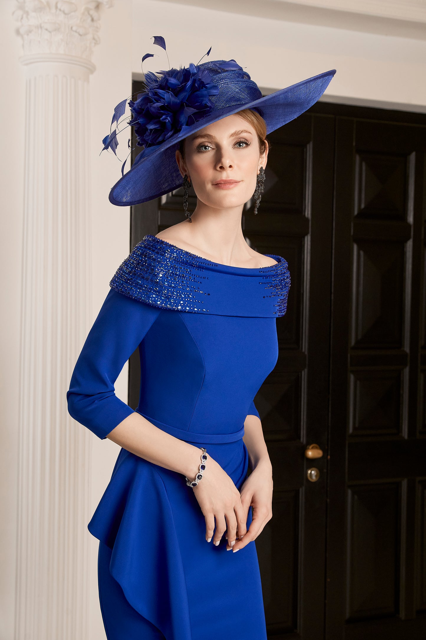 Veni Infantino Sequin Embellished Detail Dress Royal Blue 992126