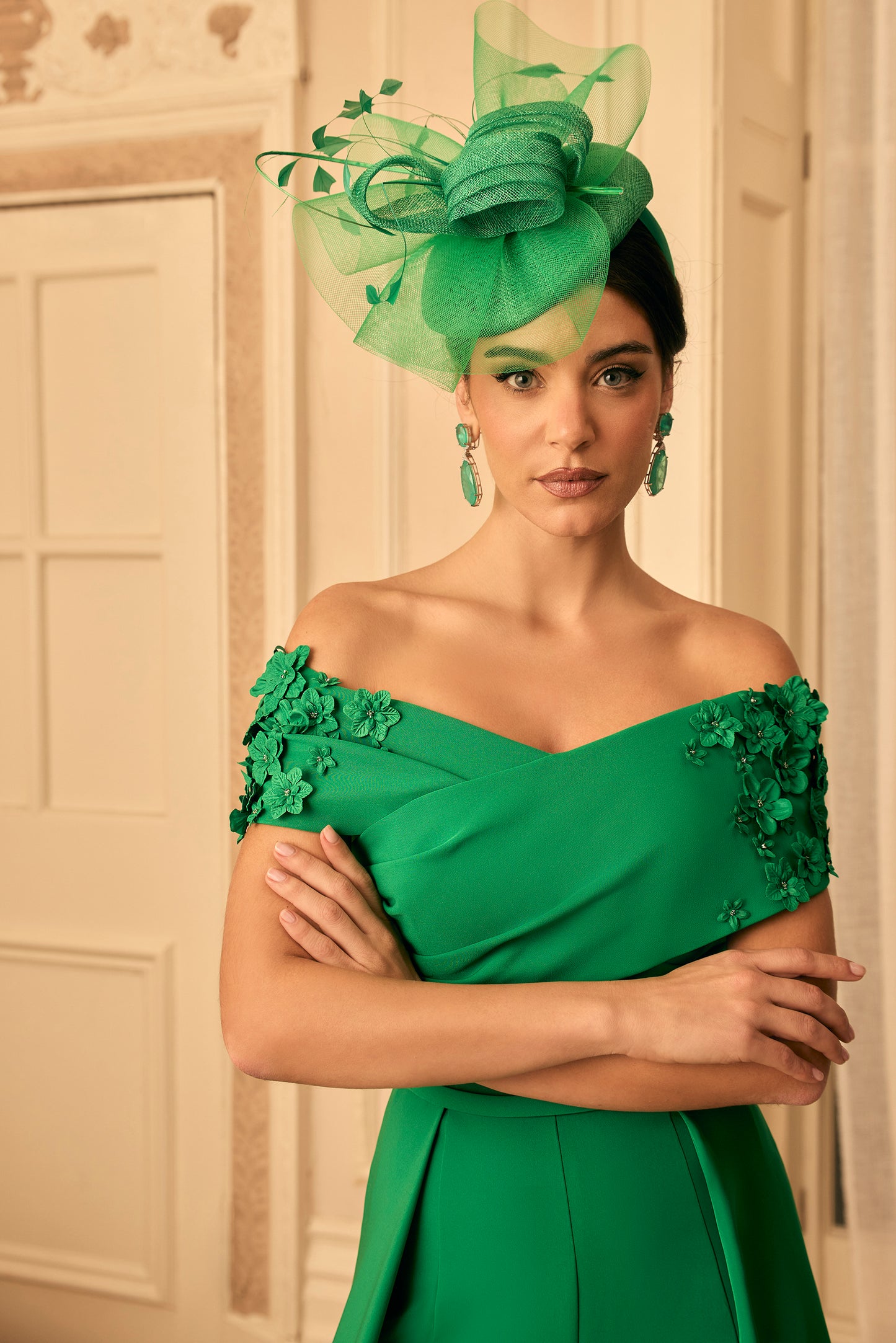 Veni Infantino Floral Trim Jumpsuit Shamrock 992857