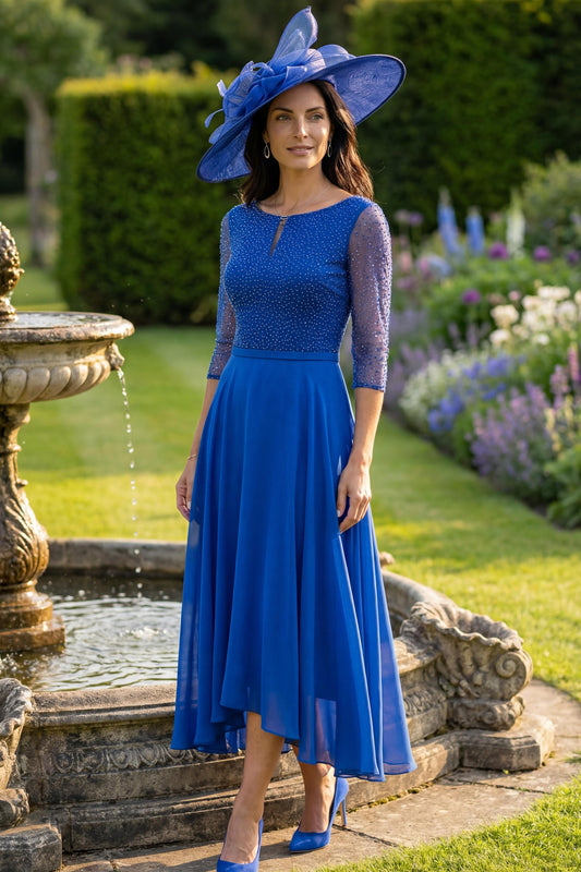 Veromia Occasions Embellished Detail Dress Royal VO3124