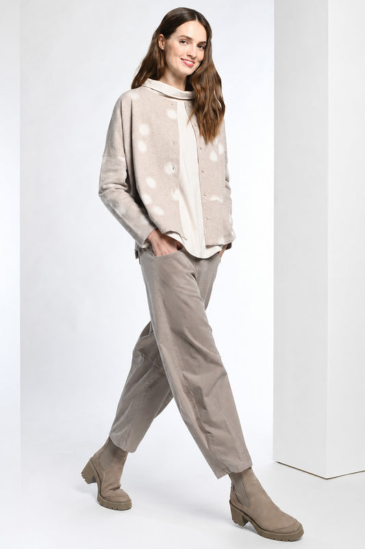 Vetono Pocket Tapered Leg Trousers Taupe 9654-043-305