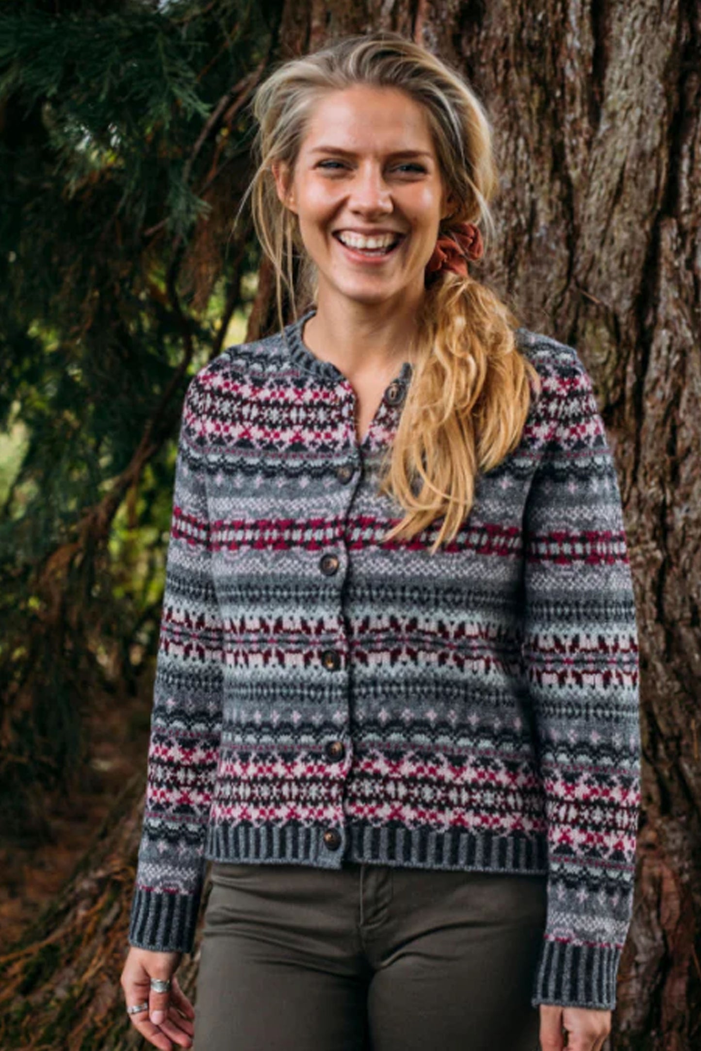 ERIBE Westray Fairisle Stripe Cardigan Toyko C4199