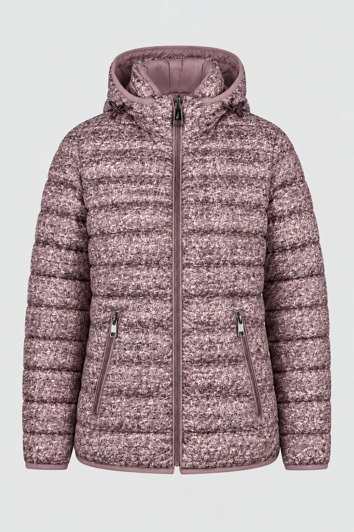 Barbara Lebek Down Free Reversible Hooded Jacket Burgundy/Pink 11050062-495