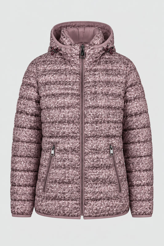 Barbara Lebek Down Free Reversible Hooded Jacket Burgundy/Pink 11050062-495