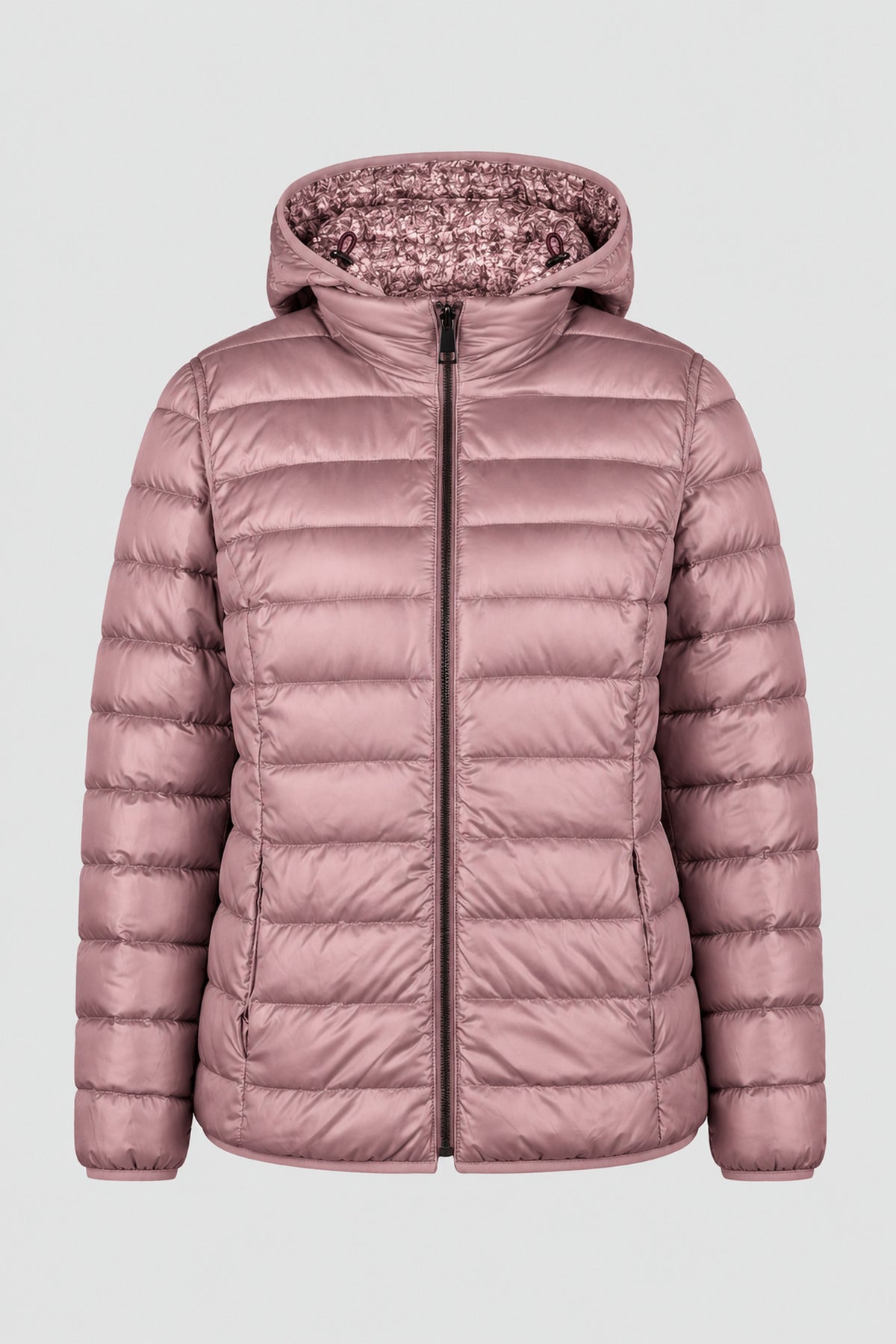 Barbara Lebek Down Free Reversible Hooded Jacket Burgundy/Pink 11050062-495
