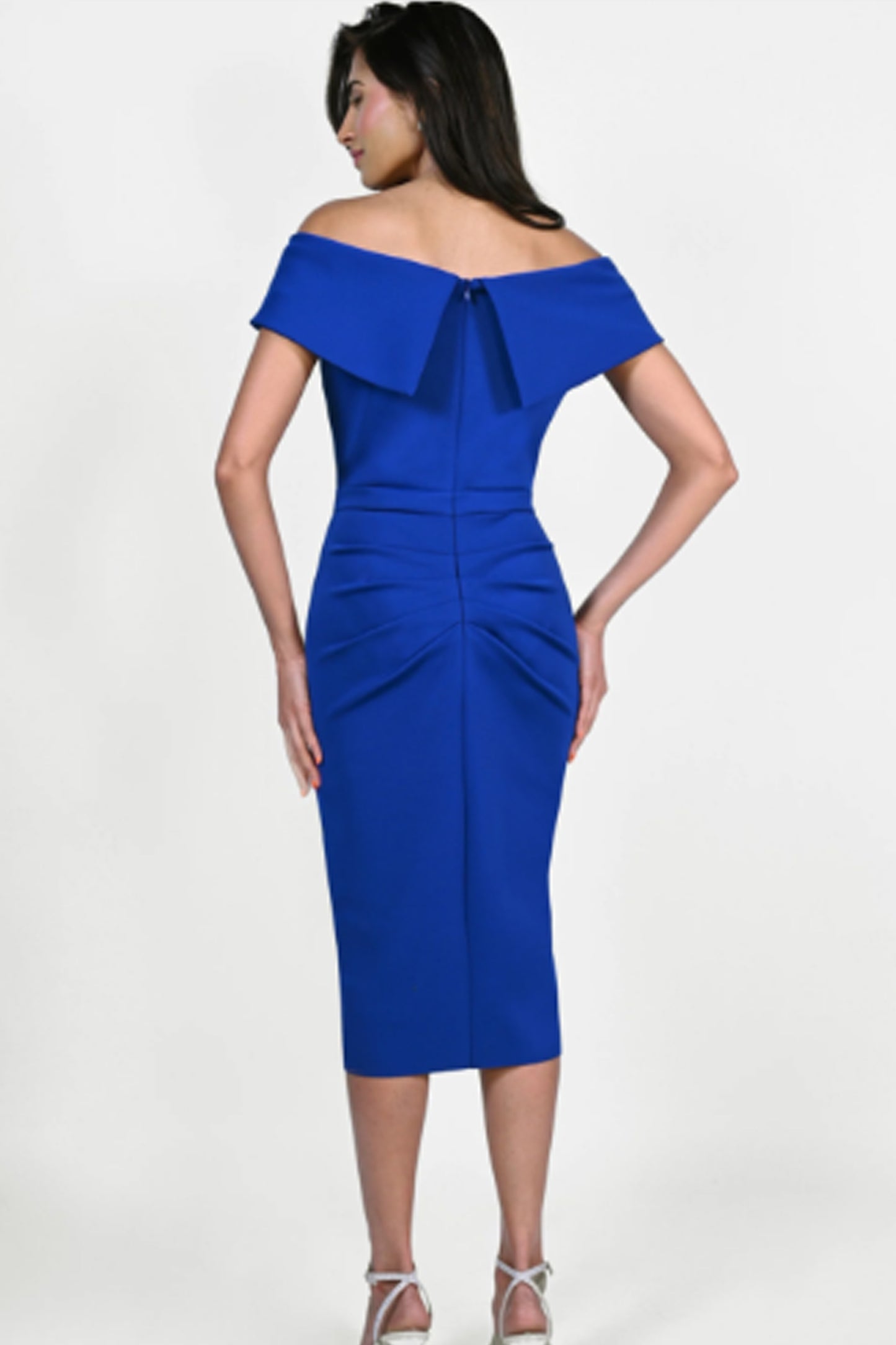 Frank Lyman Off The Shoulder Ruffle Detail Dress Azure 229163