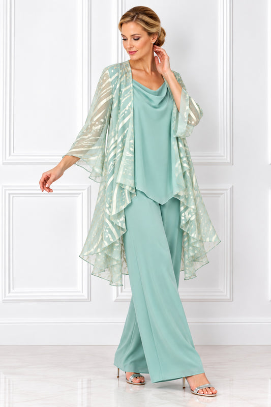 Kirsten Krog Design Three-Piece Trouser Suit Mint - 47237-4421-71