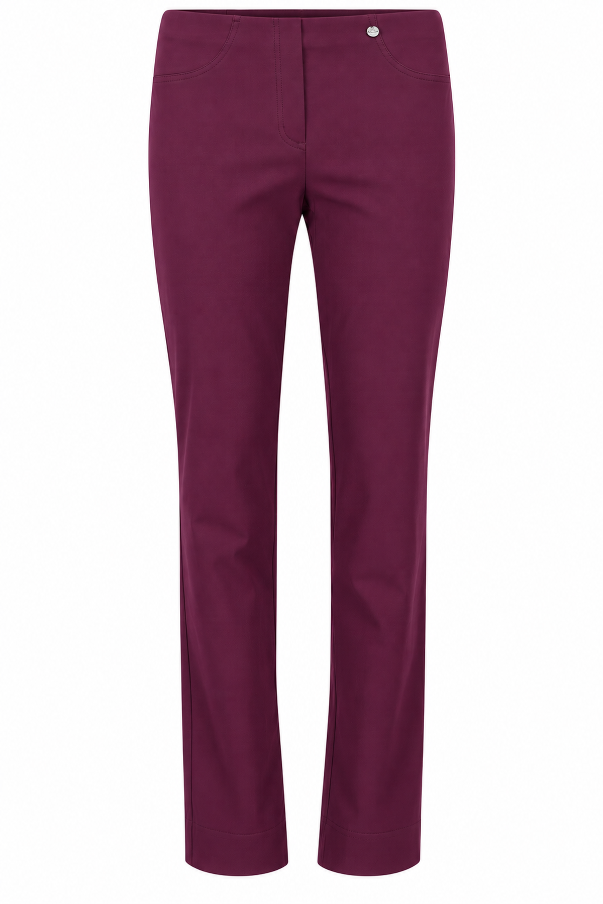 Robell Bella Fleece Lined Full Length Trousers Purple 51559-54025-580- 31" Leg