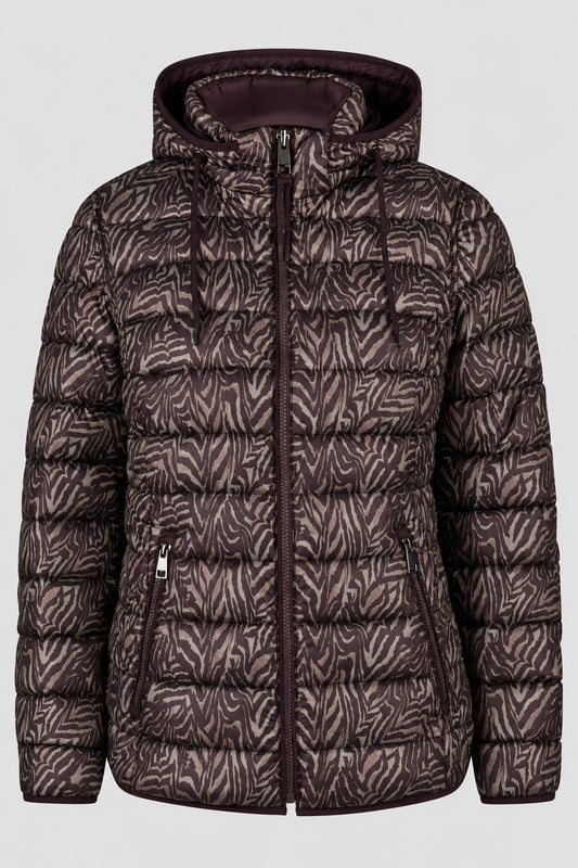 Barbara Lebek Down Free Reversible Hooded Jacket Burgundy 11020062-270