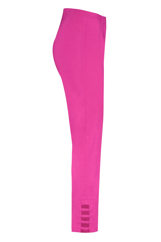 Robell Lena 09 Cut Out Detail Trousers Fuchsia 52550-5499-550