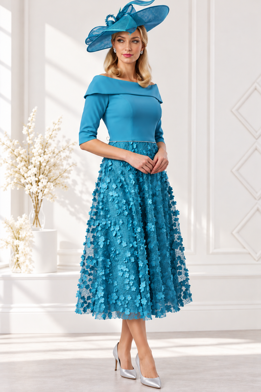 Veromia Occasions Diamante Trim A-line Dress Jade VO8122